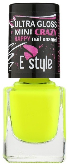 E style Mini Crazy neon műköröm lakk árnyalat 26 Yellow 7 ml