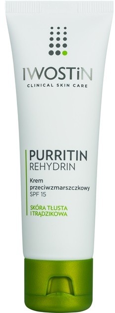 Iwostin Purritin Rehydrin ránctalanító krém az aknéra hajlamos zsíros bőrre SPF 15 40 ml