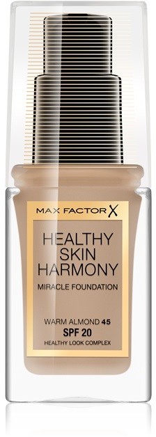 Max Factor Healthy Skin Harmony folyékony make-up SPF 20 árnyalat 45 Warm Almond 30 ml