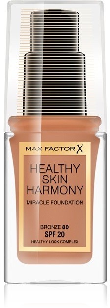 Max Factor Healthy Skin Harmony folyékony make-up SPF 20 árnyalat 80 Bronze 30 ml