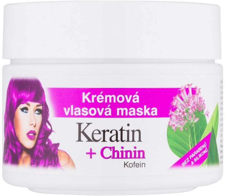 Bione Cosmetics Keratin + Chinin krémes maszk hajra hajra  260 ml