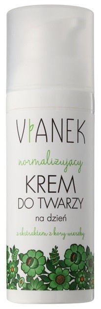 Vianek Energizing mattító nappali krém normál és zsíros bőrre fűzfakéreg kivonattal  50 ml