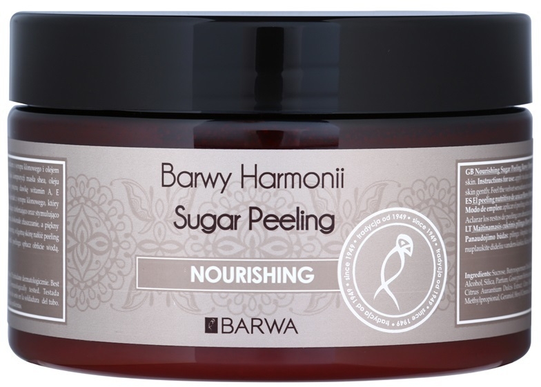 Barwa Harmony Nourishing cukor peeling a bőr táplálására és a gyengéd tisztítására Maple Syrup & Cottom Seed Oil 250 ml