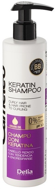 Delia Cosmetics Cameleo BB keratin sampon hullámos hajra  250 ml