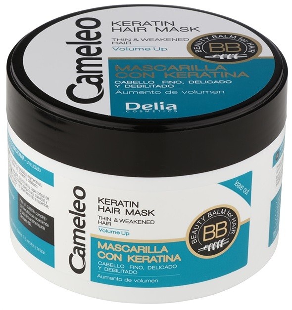 Delia Cosmetics Cameleo BB keratinos maszk finom és lesimuló hajra  200 ml