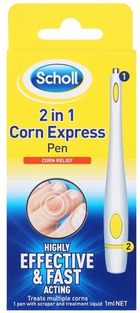 Scholl Corn Express tyúkszemápoló toll 2 az 1-ben  1 ml