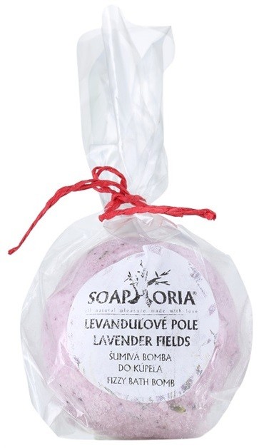 Soaphoria Lavender Fields fürdőbomba regeneráló hatással  85 g