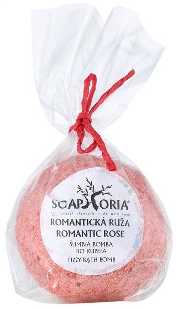 Soaphoria Romantic Rose antistressz fürdőgolyó regeneráló hatással  85 g