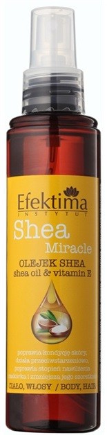 Efektima Institut Shea Miracle finomító olaj hidratáló hatással testre és hajra  150 ml