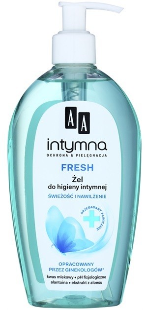 AA Cosmetics Intimate Fresh gél intim higiéniára aleo verával  300 ml