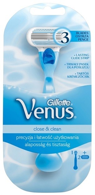 Gillette Venus Close & Clean borotva 2 db