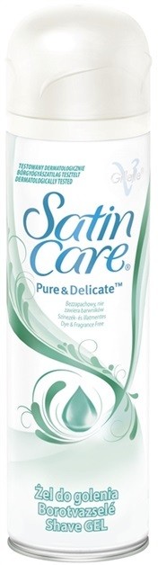 Gillette Satin Care Pure & Delicate borotválkozási gél hölgyeknek  200 ml