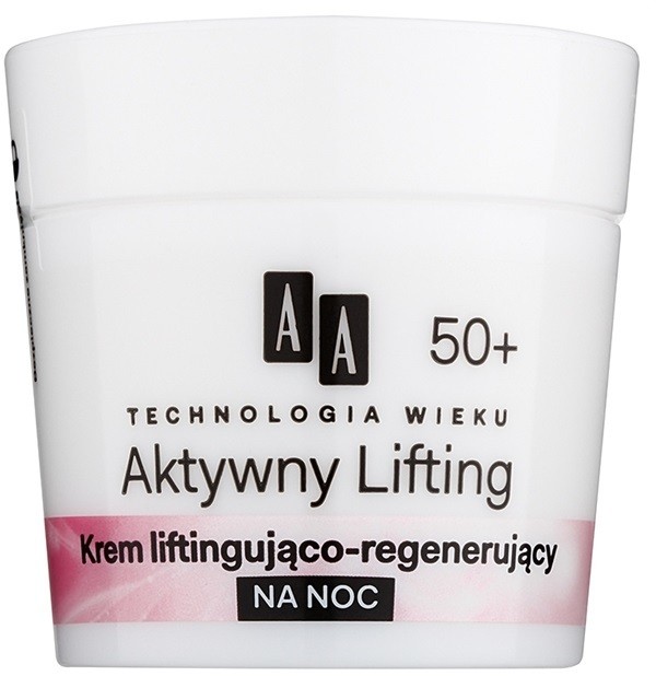 AA Cosmetics Age Technology Active Lifting éjszakai regeneráló feszesítő krém 50+  50 ml