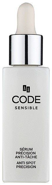 AA Cosmetics CODE Sensible szérum a pigment foltok ellen  30 ml