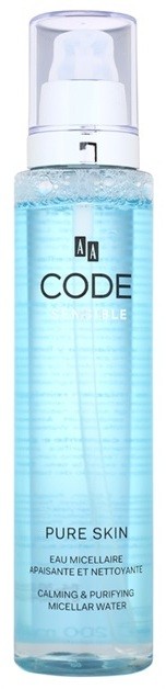 AA Cosmetics CODE Sensible Pure Skin micelláris tisztító víz  200 ml