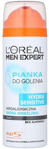 L’Oréal Paris Men Expert Hydra Sensitive borotválkozási hab alkoholmentes  200 ml