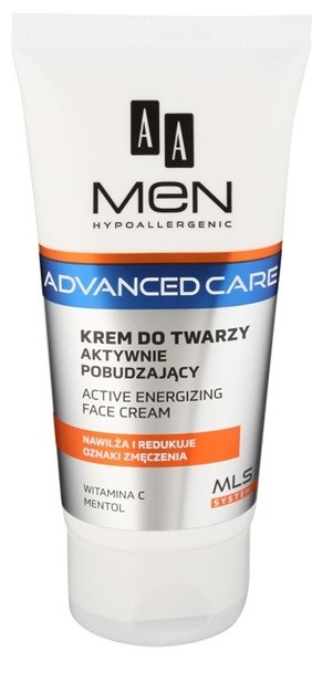 AA Cosmetics Men Advanced Care energizáló krém az arcra  75 ml