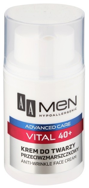 AA Cosmetics Men Vital 40+ ránctalanító krém a bőröregedés ellen  50 ml