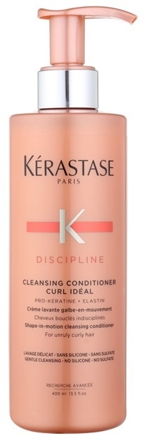 Kérastase Discipline Curl Idéal tisztító kondicionáló a rakoncátlan hullámos és göndör hajra szilikonmentes és szulfátmentes  400 ml