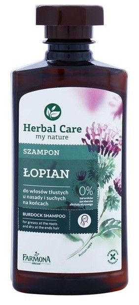 Farmona Herbal Care Burdock sampon zsíros fejbőrre és száraz hajvégekre  330 ml