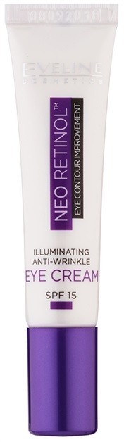 Eveline Cosmetics Neo Retinol ránctalanító élénkítő szemkrém SPF 15  15 ml