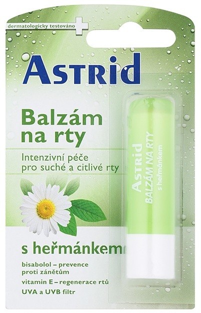 Astrid Lip Care kamillás balzsam a száraz és érzékeny ajkakra regeneráló hatással  4,8 g