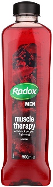 Radox Men Muscle Therapy habfürdő Black Pepper & Ginseng 500 ml