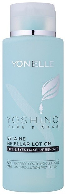 Yonelle Yoshino Pure&Care micelláris víz betainnal a bőr intenzív hidratálásához  400 ml