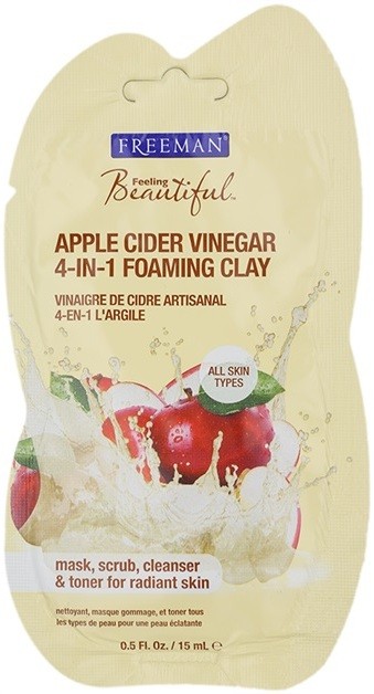 Freeman Feeling Beautiful arcmaszk agyagból minden bőrtípusra Apple Cider Vinegar  15 ml