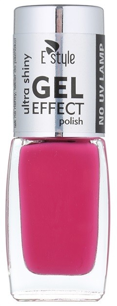 E style Gel Effect géles körömlakk UV/LED lámpa használata nélkül árnyalat 12 Hot Pink 10 ml