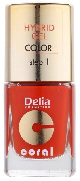Delia Cosmetics Coral Nail Enamel Hybrid Gel géles körömlakk árnyalat 02  11 ml