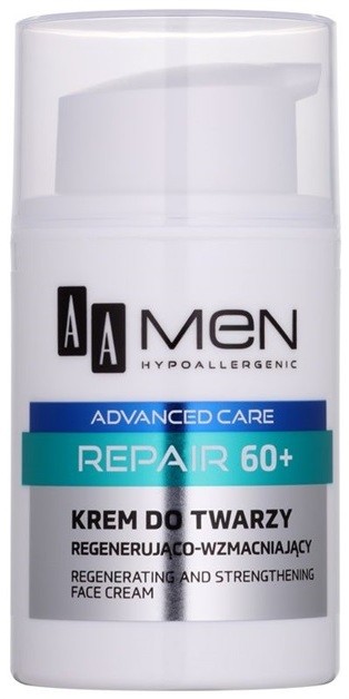 AA Cosmetics Men Advanced Care bőrmegújító regeneráló arckrém 60+  50 ml