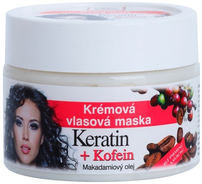 Bione Cosmetics Keratin Kofein krémes maszk hajra hajra  260 ml