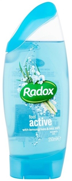 Radox Feel Refreshed Feel Active tusfürdő gél Lemongrass & Sea Salt 250 ml