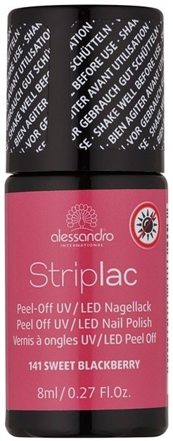 Alessandro Striplac lehúzható UV/LED körömlakk árnyalat 141 Sweet Blackberry 8 ml