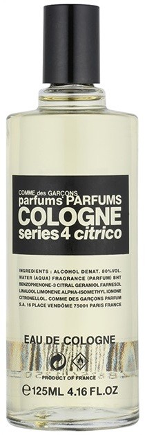 Comme des Garçons Series 4 Cologne: Citrico kölnivíz unisex 125 ml