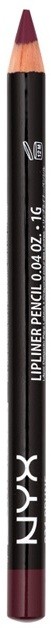 NYX Professional Makeup Slim Lip Pencil szájceruza árnyalat Prune 1 g