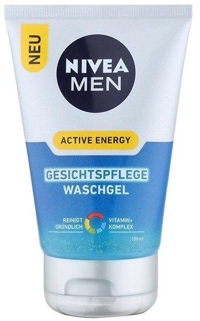 Nivea Men Active Energy frissítő tisztító gél az arcra  100 ml