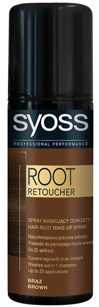 Syoss Root Retoucher tonizáló festék a lenőtt hajra spray -ben árnyalat Brown 120 ml