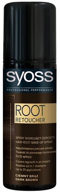 Syoss Root Retoucher tonizáló festék a lenőtt hajra spray -ben árnyalat Dark Brown 120 ml