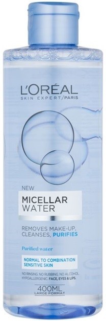 L’Oréal Paris Micellar Water micelláris víz normál és kombinált, érzékeny bőrre  400 ml