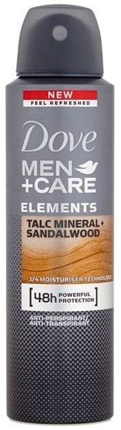 Dove Men+Care Elements izzadásgátló spray 48h Talc Mineral + Sandalwood 150 ml