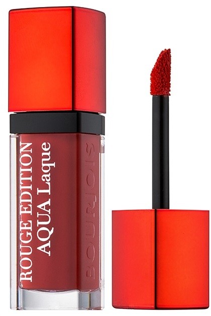 Bourjois Rouge Edition Aqua Laque hidratáló rúzs magasfényű árnyalat 06 Feeling reddy 7,7 ml