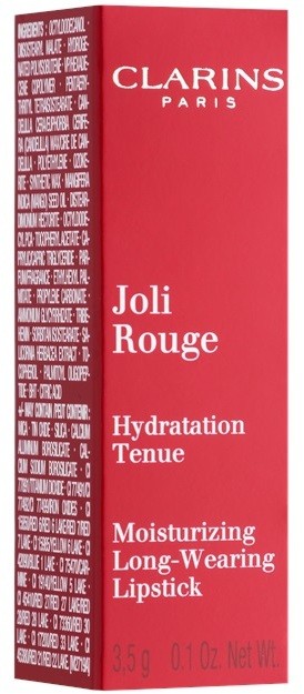 Clarins Lip Make-Up Joli Rouge hosszan tartó rúzs hidratáló hatással árnyalat 743  Cheerry Red 3,5 g