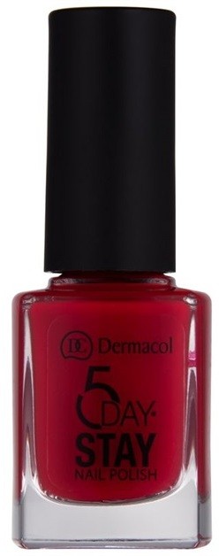 Dermacol 5 Day Stay hosszantartó körömlakk árnyalat 21 Monroe Red 11 ml