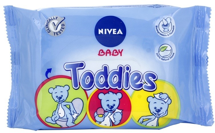 Nivea Baby Toddies tisztító törlőkendő gyermekeknek  60 db