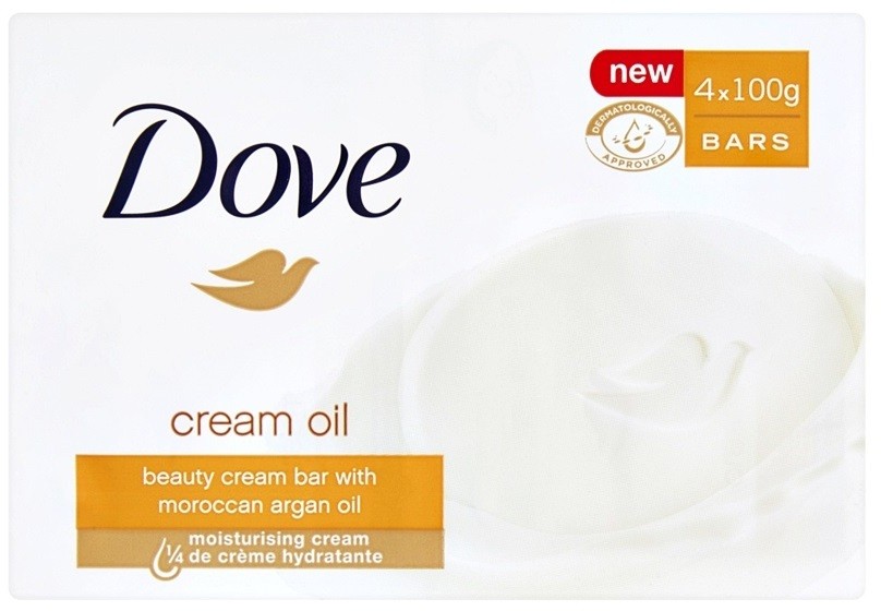 Dove Cream Oil parfümös szappan argánolajjal  4x100 g