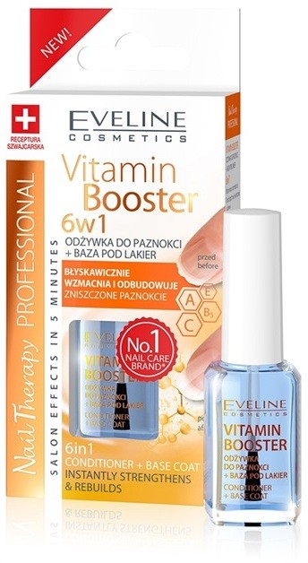 Eveline Cosmetics Nail Therapy Professional vitaminos kondicionáló körömre 6 in 1  12 ml