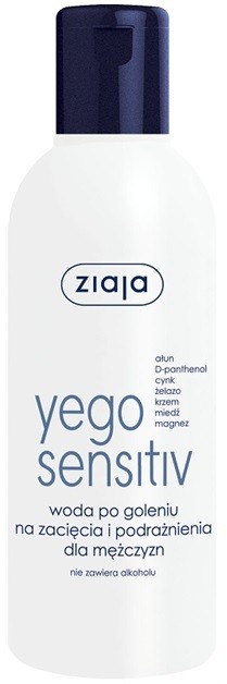 Ziaja Yego Sensitiv borotválkozás utáni arcvíz alkoholmentes  200 ml