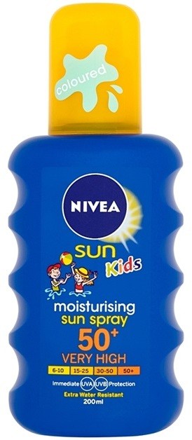 Nivea Sun Kids színezett napozó spray gyermekeknek SPF 50+  200 ml